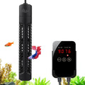 AQQA Aquarium Heater,300W Fish Tank Heater with External LED Thermostat Controller,Submersible Quartz Glass Aquarium Heater,Intelligent Overheat,Over-Temp Protection,Memory Function,for 115-300L Tank
