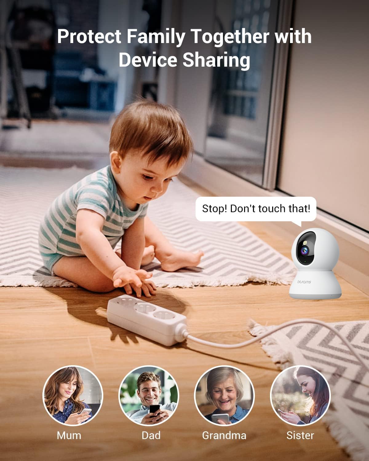 blurams Pet Camera 2K Black, Indoor Camera, Dog Camera, 360° Home Security Camera, 2.4g & 5g, Night Vision, Motion Tracking, 2-Way Talk, Cloud&SD, APP Control, Works with Alexa