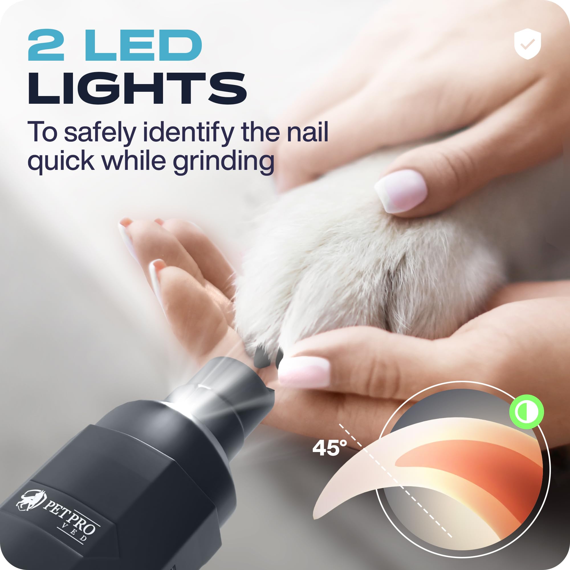 Dog Nail Grinders Silent Dog Claw Grinder Dog Nail Grinder for Dogs Claws Safe Dog Nail Trimmer Electric Pet Nail Grinder for Dogs Nail File
