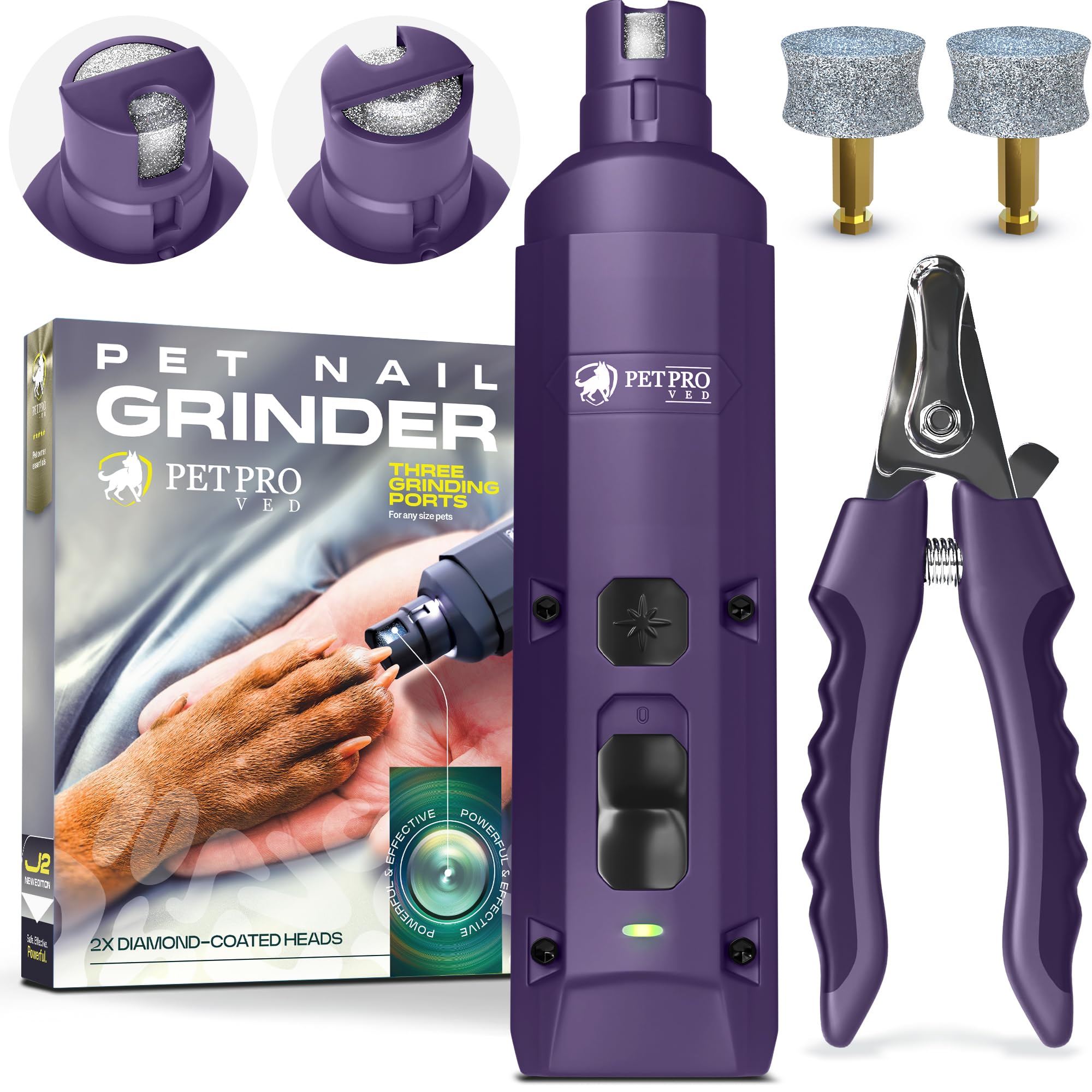 Dog Nail Grinders Silent Dog Claw Grinder Dog Nail Grinder for Dogs Claws Safe Dog Nail Trimmer Electric Pet Nail Grinder for Dogs Nail File